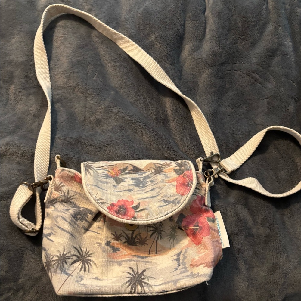 Caribbean Joe Tropical Print Crossbody Bag
